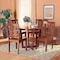 Baxton Studio Elodia Modern and Contemporary Transitional Walnut Brown Finished Wood 5-Piece Dining Set 177-11379-10897-Zoro - alternate 3